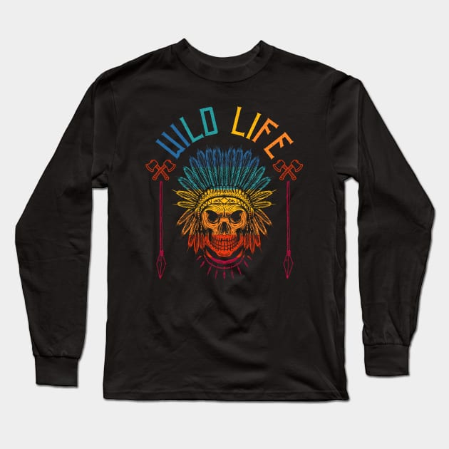 Wild life Long Sleeve T-Shirt by Myartstor 